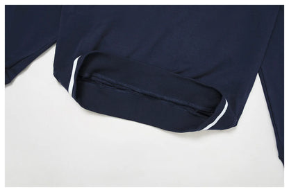 Women Long Sleeved New Winter Color Blocking Hoodie Outdoor Casual Running Sports Top Loose Round Neck Top Fashionable Hoodie