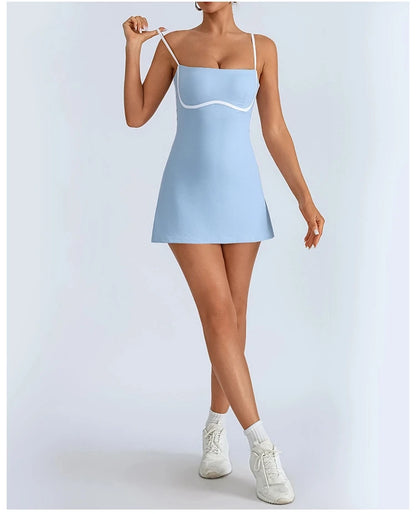 Golf Tennis Dress with Pad Sports Set Yoga for Women Workout Pickleball Clothing Badminton Skorts Activewear