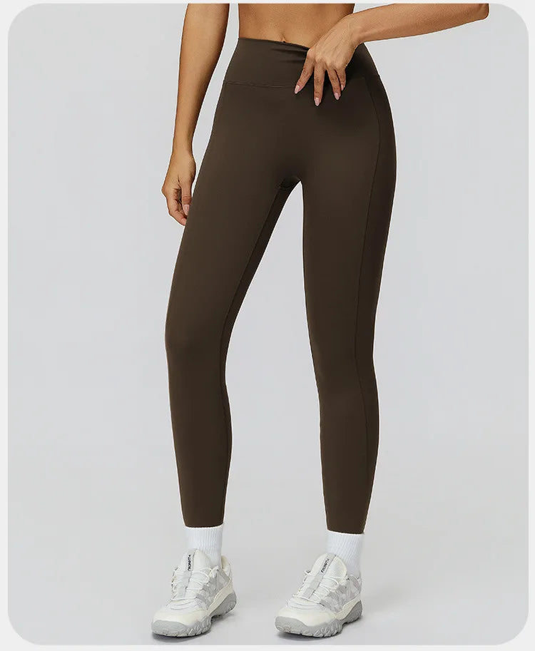 Customized LOGO women's yoga trousers high waist pleated leggings outdoor running sports fitness trousers