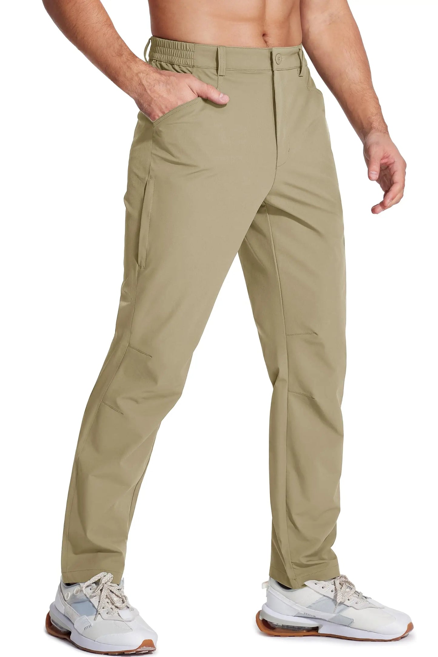TACVASEN Hiking Straight Pants 5 Pockets Mens Lightweight Quick Dry Ripstop Trousers Waterproof Stretchy Pants Outdoor Fishing