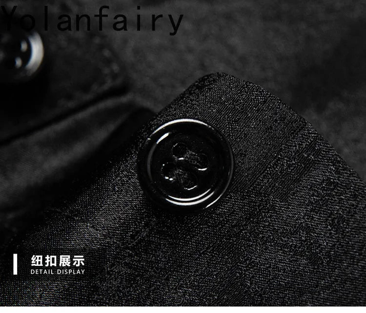 YOLANFAIRY 92.4% Mulberry Silk Mens Shirts Summer Shirt for Men Camisas Hombre Mens Button Up Shirt Mens Fashion Shirt Tops