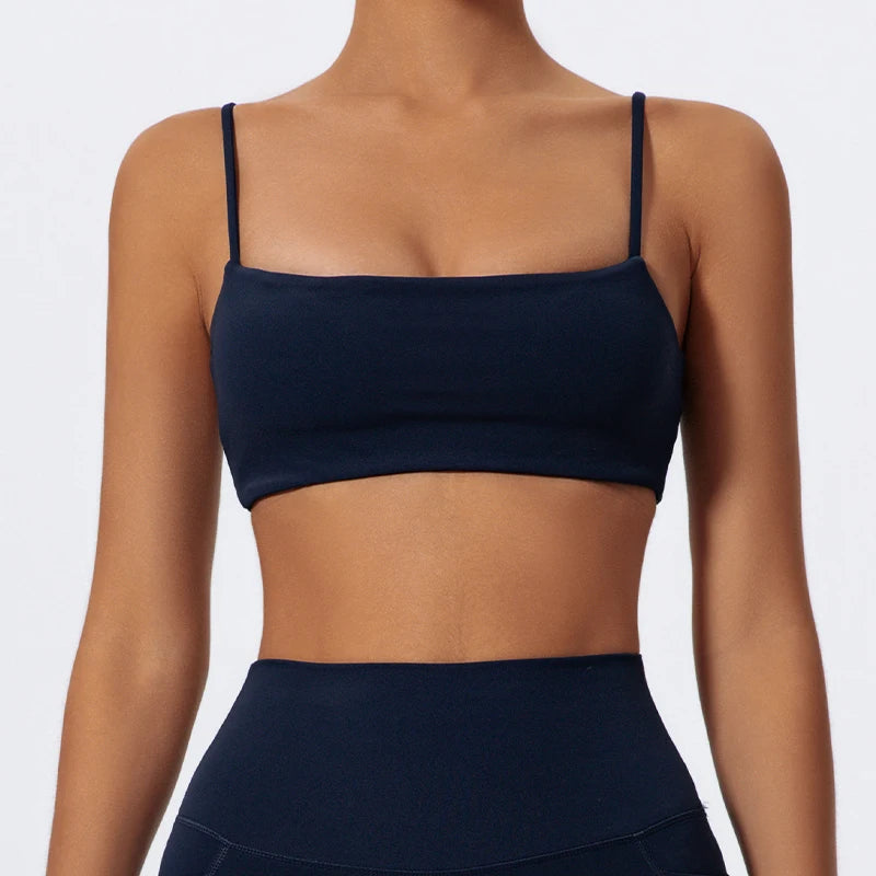 Summer Sling Yoga Bra Women Gym Workout Push Up Brassiere Female Outdoors Sports Underwear Women Fitness Shockproof Crop Top