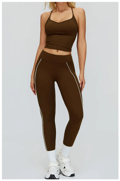 Women Yoga Leggings High Waist Gym Fitness Pants Stretch Sports Pants Female Push Up Workout Trousers Solid Color Tights Running