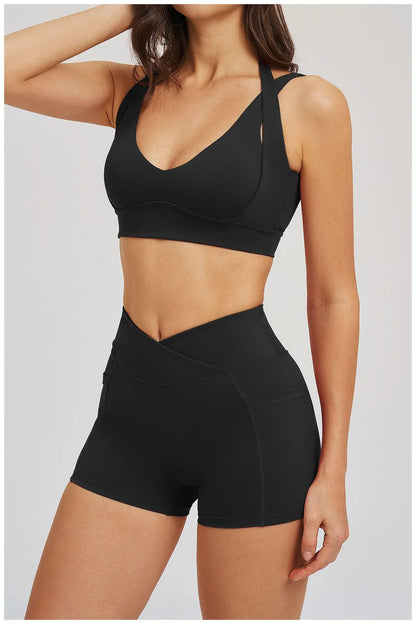 Solid Color Yoga Bra Women Sexy Gym Workout Crop Top Shockproof Sports Underwear Female Beautiful Back Sports Bra Fitness Top