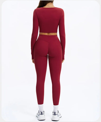SWELTERING 2PCS Yoga Set Fitness Gym Tracksuit Sportswear Women Workout Outfits High Waist Leggings Sports Bra Athletic Wear