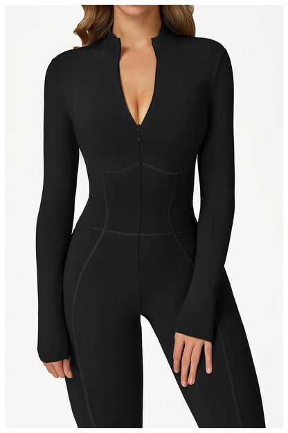 Winter Autumn Yoga Jumpsuit Women's One-piece Suit Sportswear Women Gym Rompers Long-sleeved Warm Overalls High Elastic Bodysuit