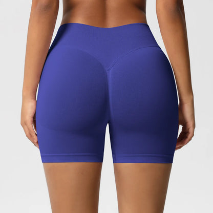 Custom LOGO women's  28-color XS-2XL seamless fitness yoga shorts high waist hip lift sports tight quick-drying shorts