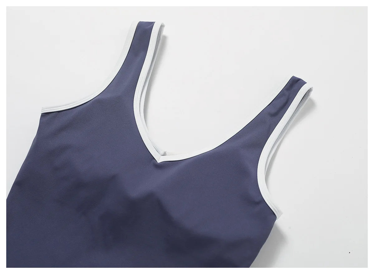 2 Pieces Gym Set Women's Sportswear Sports Bra Top High-waisted Long Pants Tracksuits Suitable For Outdoor Sports Workout Suit