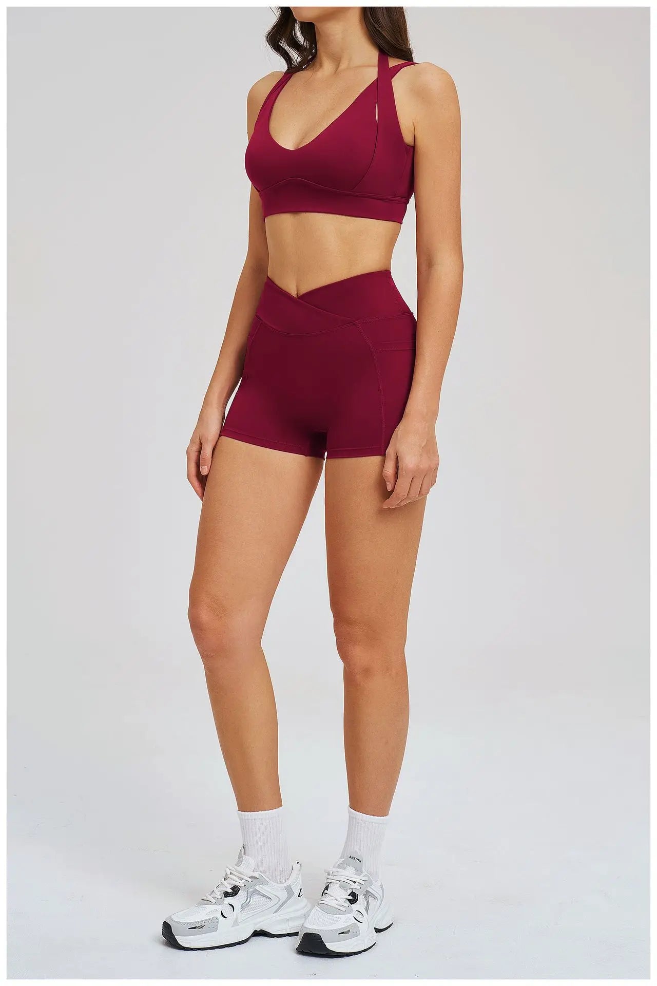 Solid Color Yoga Bra Women Sexy Gym Workout Crop Top Shockproof Sports Underwear Female Beautiful Back Sports Bra Fitness Top