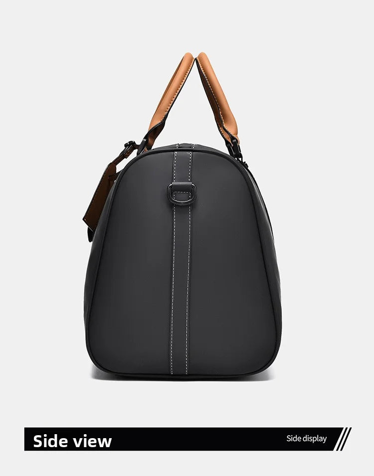 Custom Large Capacity Travel bag Totes Waterproof Crossbody Bag Man  Leather Travel Bag Handheld Bag print logo Business Handbag