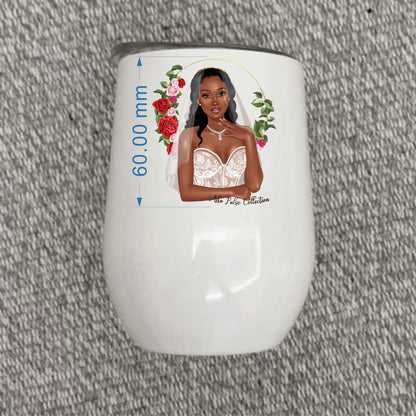 DIY Sublimation Wine Coffee Tumbler 12oz Cup Tube Shape Hot Cold Thermos Metal Glasses Container Seal Lid Wedding Party