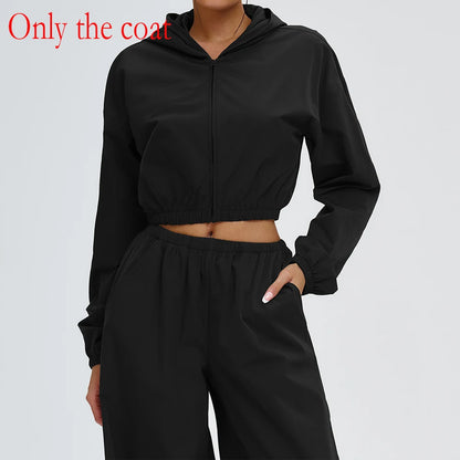 Women Outdoors Sun Protection Yoga Long Sleeve Zipper and Pockets Gym Fitness Jacket Female Running Workout Sports Yoga Shirts