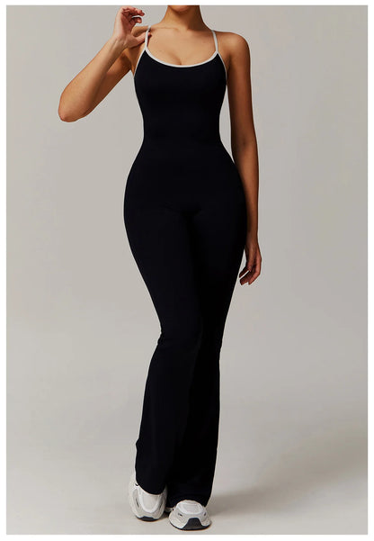 One-Piece Back V-Neck Sexy Suit Gym Set Women Training Suit Sportswear Women Sports Suit Fitness Rompers Stretch Training Suits