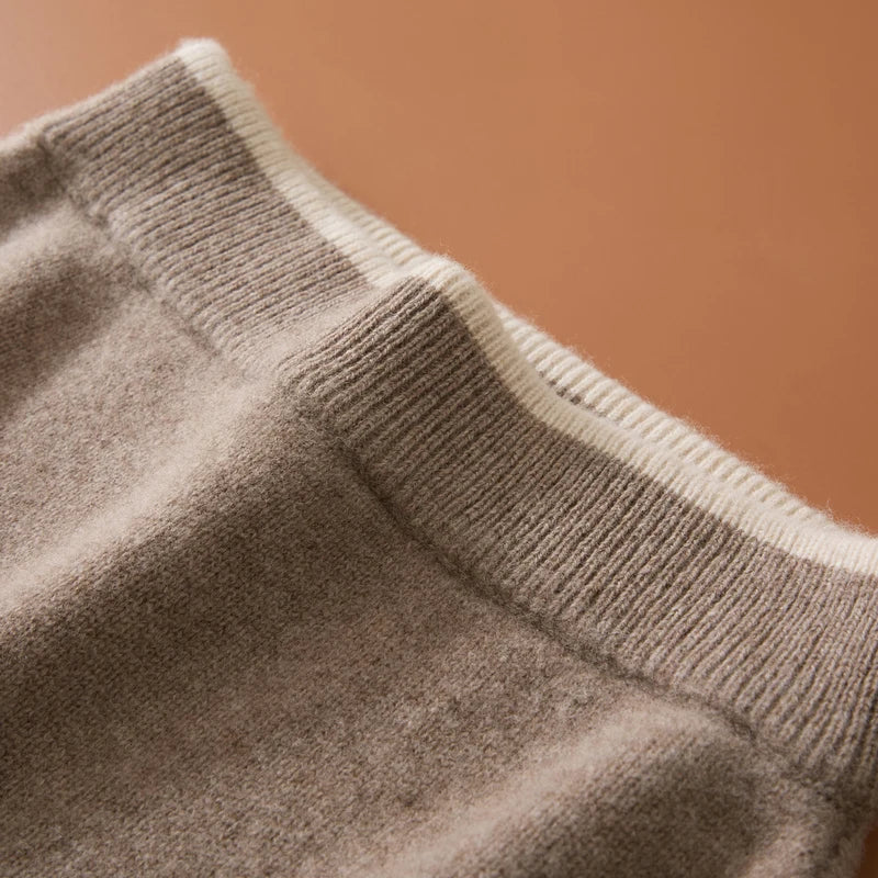 Flat Thickened Hip Hugging Skirt Women's Autumn Winter 100% Merino Wool Knitted Half Skirt Versatile Short Elastic Waist Skirt