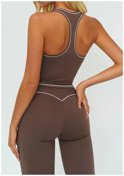 Sports Gym Fitness Vest with Chest Pad Women Color Contrast Shockproof Yoga Bras Female Workout Sports Underwear Yoga Clothes