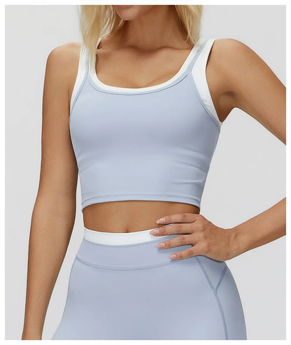 Thread Yoga Vest Women's Shockproof Gym Fitness Sports Underwear Sexy Breathable Yoga Bra Female Workout Yoga Vest Sports Bras
