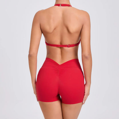 Sexy wo-piece Shockproof Sports Suits Women Gym Set Women Tracksuit Running Quick-Dry Sports Vest Female Fitness Yoga Set