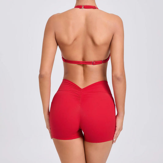 Sexy wo-piece Shockproof Sports Suits Women Gym Set Women Tracksuit Running Quick-Dry Sports Vest Female Fitness Yoga Set