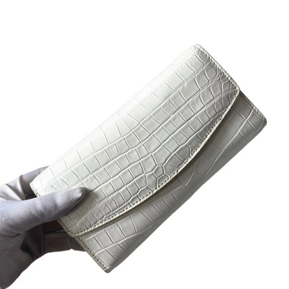 Exotic style real crocodile leather women's large three-fold wallet real crocodile leather women's long handbag card bag
