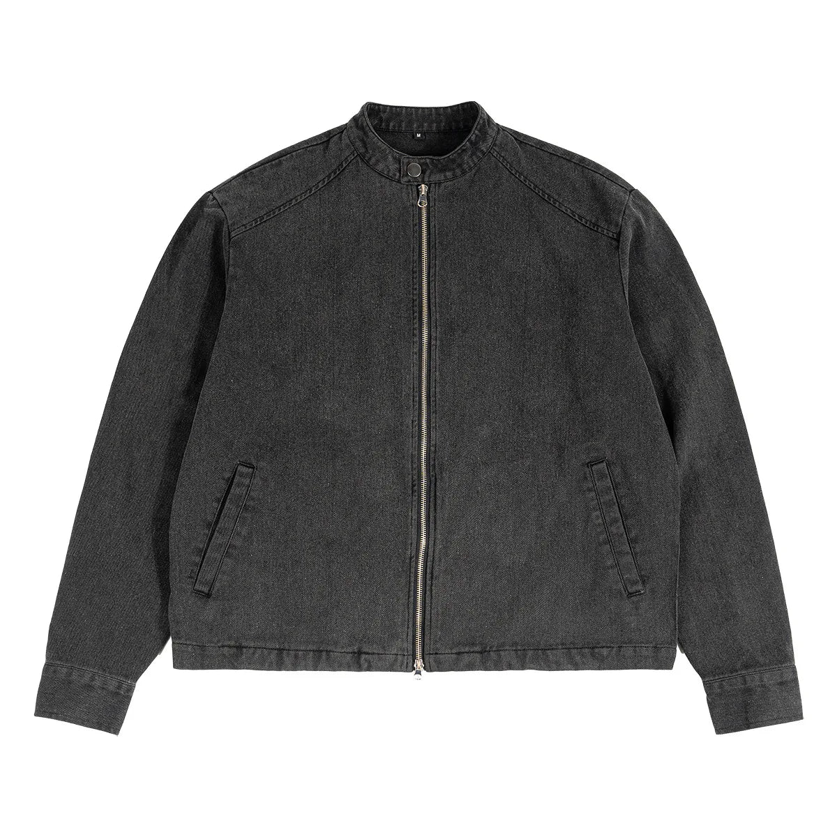 Custom LOGO men's 330G cotton stand-up collar jacket old coat autumn and winter new 2026 American retro boxy short and wide top