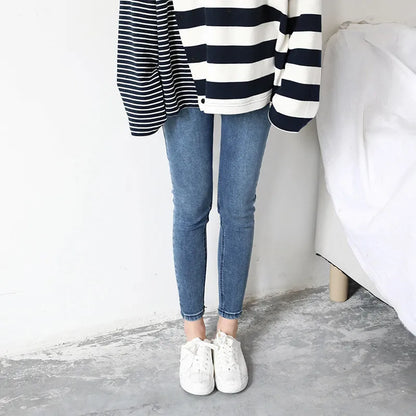 CHIC VEN Women Jeans Solid Slim Retro High Waisted Small Leg Denim Pant Skinny Pant Spring Autumn 2026