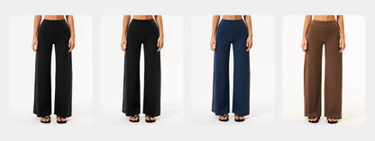 Yoga Pants Women High Waist Wide Leg Trousers Tummy Control Straight Workout Sports Pants Female Casual Fitness Bell-bottoms