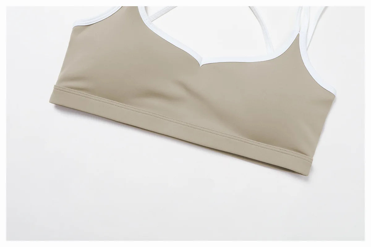 Sports Underwear Yoga Vest Women Yoga Bra Sexy Color Blocking Workout Bra Gym Crop Top For Women Breathable Running Fitness Top