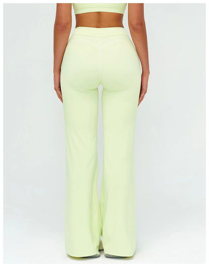 High Waist Yoga Wide Leg Pants Women Gym Fitness Bell-bottoms Pants Push Up Sports Trousers Female Casual Workout Flared Pants