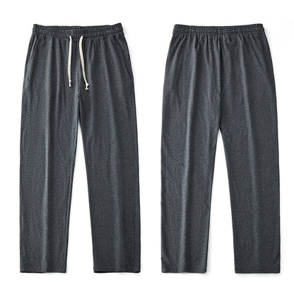 Men's 180G Combed Cotton Sport Pants Solid Color Straight Sweatpants Comfortable Casual Spring Autumn Homewear Men's pants
