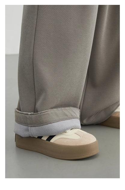 CHIC VEN Women's Pant Streetwear Solid Loose New Drawstring Sports Casual Trousers High Waisted Pants Autumn Winter 2025