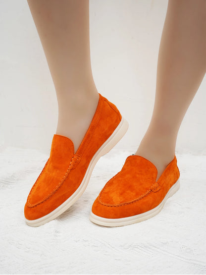 Luxury leather, designer women's loafers, women's flat walking shoes, women's comfortable casual shoes, summer shoes, casual 44