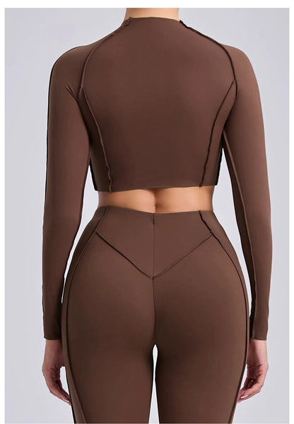 Long Sleeve Gym Shirts Sport Top Fitness Yoga Clothes for Women Active Wear Sports Shirt Elastic Fitness Yoga Running Shirts