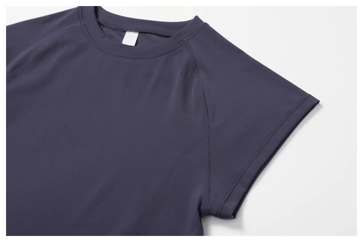 2 Pieces Yoga Set Gym Clothes Sportswear Yoga Suits For Women Fitness Short Sleeve Crop Top Tracksuits Sports Bra Gym Leggings