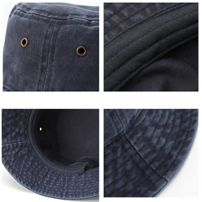 Personalized Custom Text Logo Embroidery Men's Bucket Hats Women's Washed Cotton Summer Sun Hats Wholesale Dropshipping