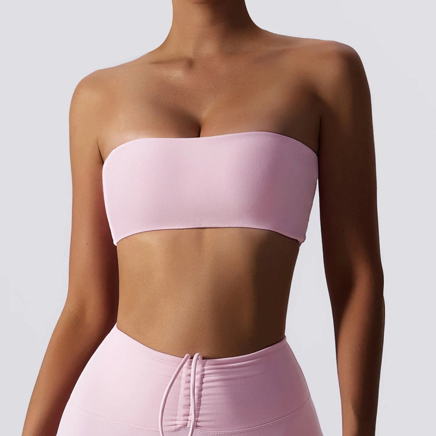 Summer Strapless Sports Bra Gym Women Quick-Drying Yoga Clothes Women Tube Top Fitness Chest Wrap Underwear Workout Bra Female