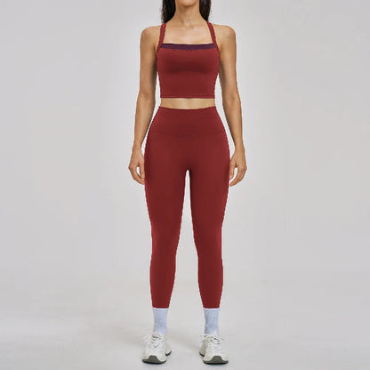 Women Gym Tracksuit Yoga Suit Sports Outfits High Waist Leggings Workout Clothes Female Fitness Running Suit Push Up Sportswear
