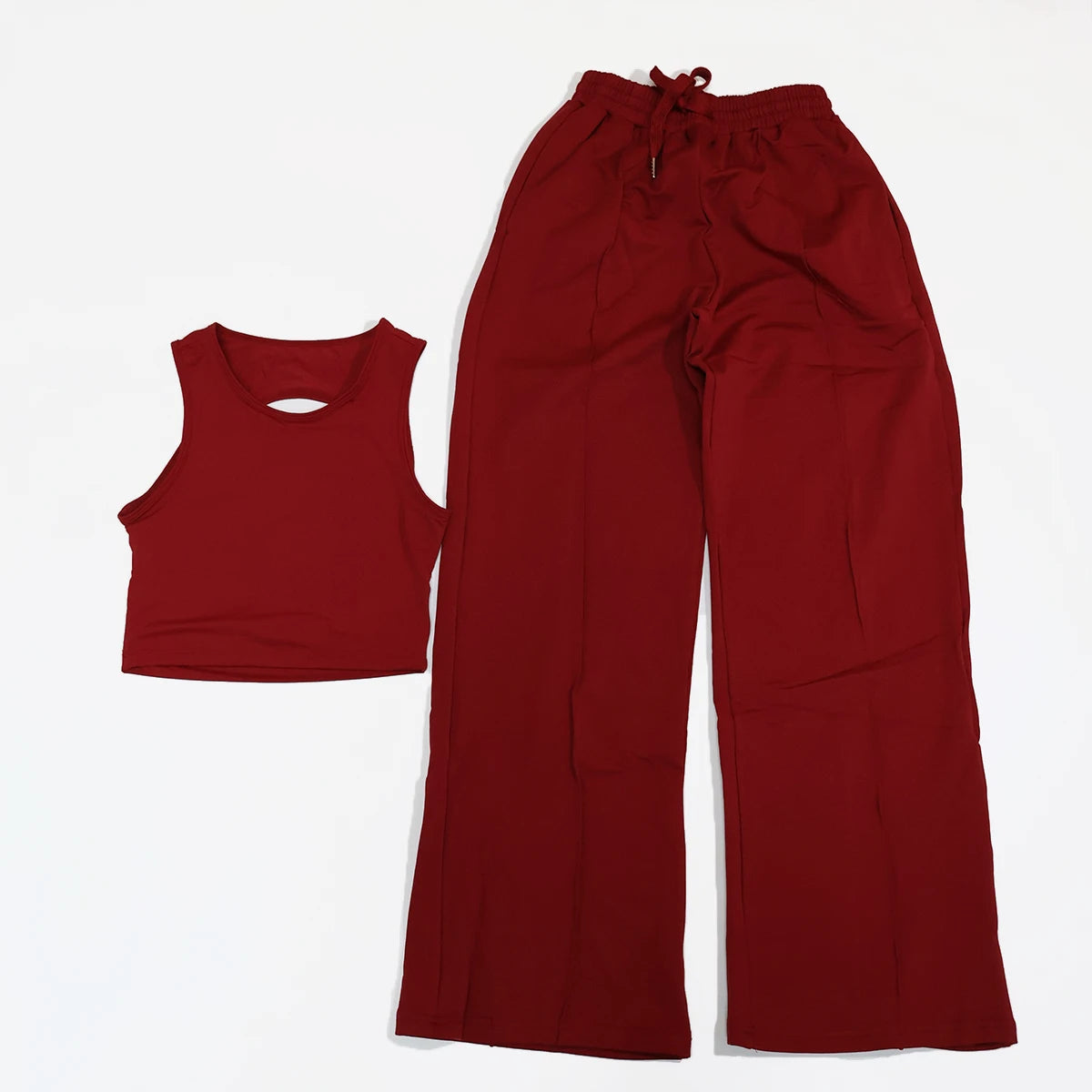 Ctenkevet Summer Women's Winter Warm Baggy Sweatpants Gym Shockproof Sports Tank Top Yoga Set Matching Sweatsuit for Female