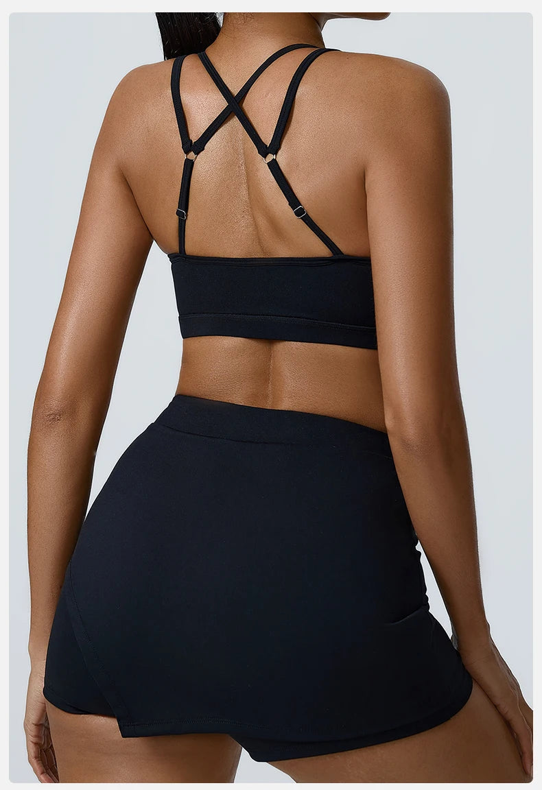 Yoga  Fitness Madam Bras Sexy Back Sports  Breathable Anti Shock Tank Top Fitness Sexy Breathable Underwear For Madam Yoga Gym