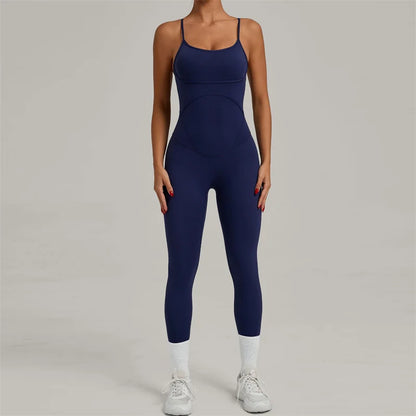 TRY TO BN Sports Jumpsuit Yoga Cross Adjustable Shoulder Straps Fitness Workout Bodysuit One Piece Sportswear Gym Women Clothing