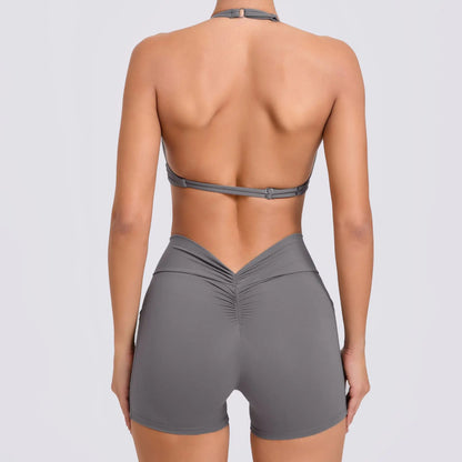 Sexy wo-piece Shockproof Sports Suits Women Gym Set Women Tracksuit Running Quick-Dry Sports Vest Female Fitness Yoga Set