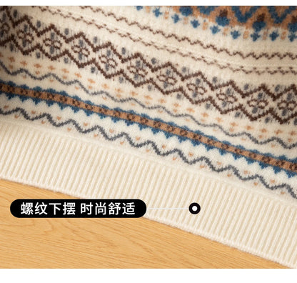 Autumn/Winter New Men's Sweater Jumper 100% Pure Wool Knitt Half High Neck Pullover Business Casual Jacquard Thickened Menswear