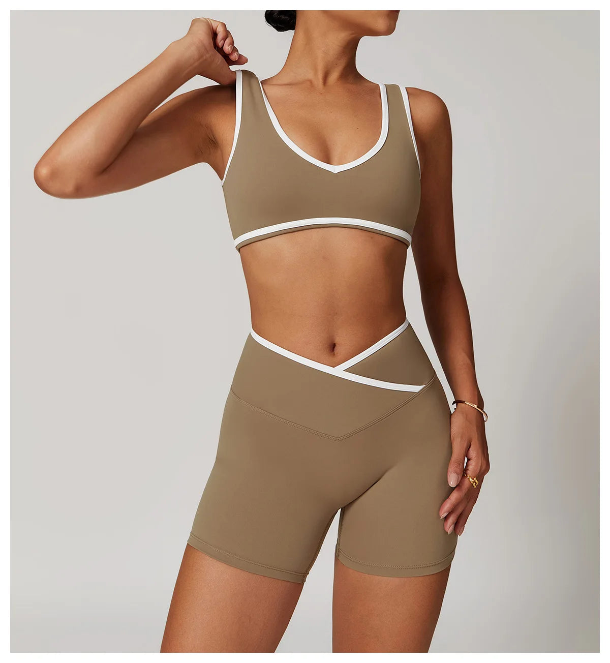 V-Neck Sports Bra Women Top Push Up Sport Underwear Yoga Vest Gym Crop Top Brassiere Fitness Top Workout Breathable Beauty Back