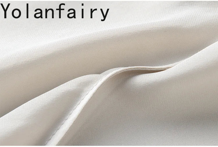 YOLANFAIRY 93% Real Mulberry Silk Camis Woman Clothing 2026 High Quality Silk Satin Tops Women's Tanks Top Sleeveless Basicwear