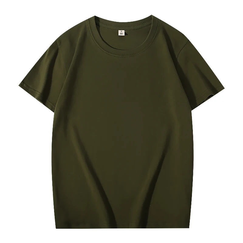 T-shirt Custom Men's And Women's Casual Tops With Printing Logo 100% Cotton Round Neck Short Sleeve T-shirt Embroidery Design