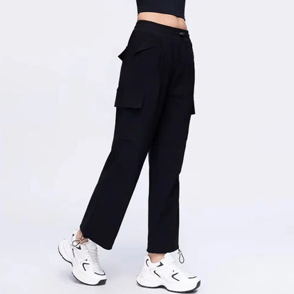 New Summer Outdoor Sports Women High Waisted Pants Straight Leg Casual Pants Gym Slimming Sweatpants Outdoor Sports RunningPants