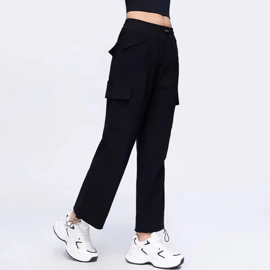 New Summer Outdoor Sports Women High Waisted Pants Straight Leg Casual Pants Gym Slimming Sweatpants Outdoor Sports RunningPants