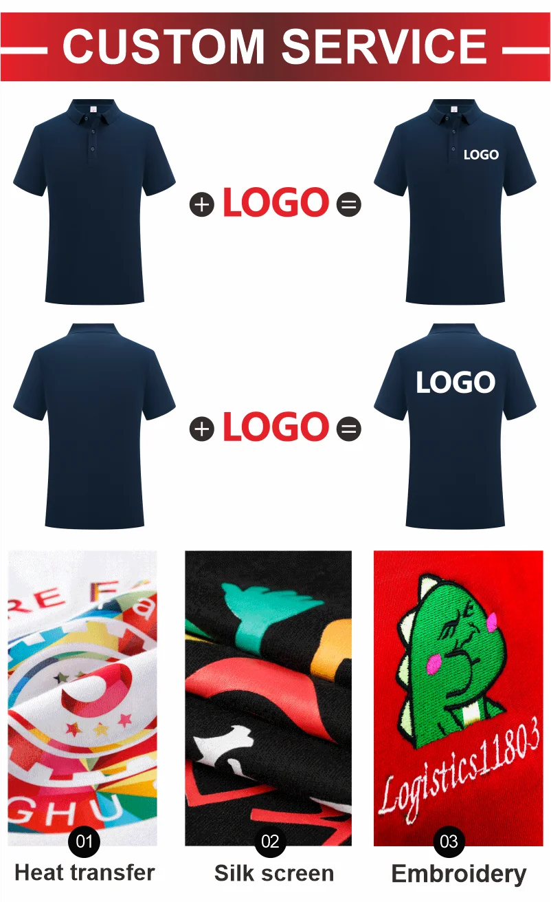 100% Cotton Polo Custom Logo High Quality Solid Color Polo Printing Design Company Clothing Embroidery Personality Brand