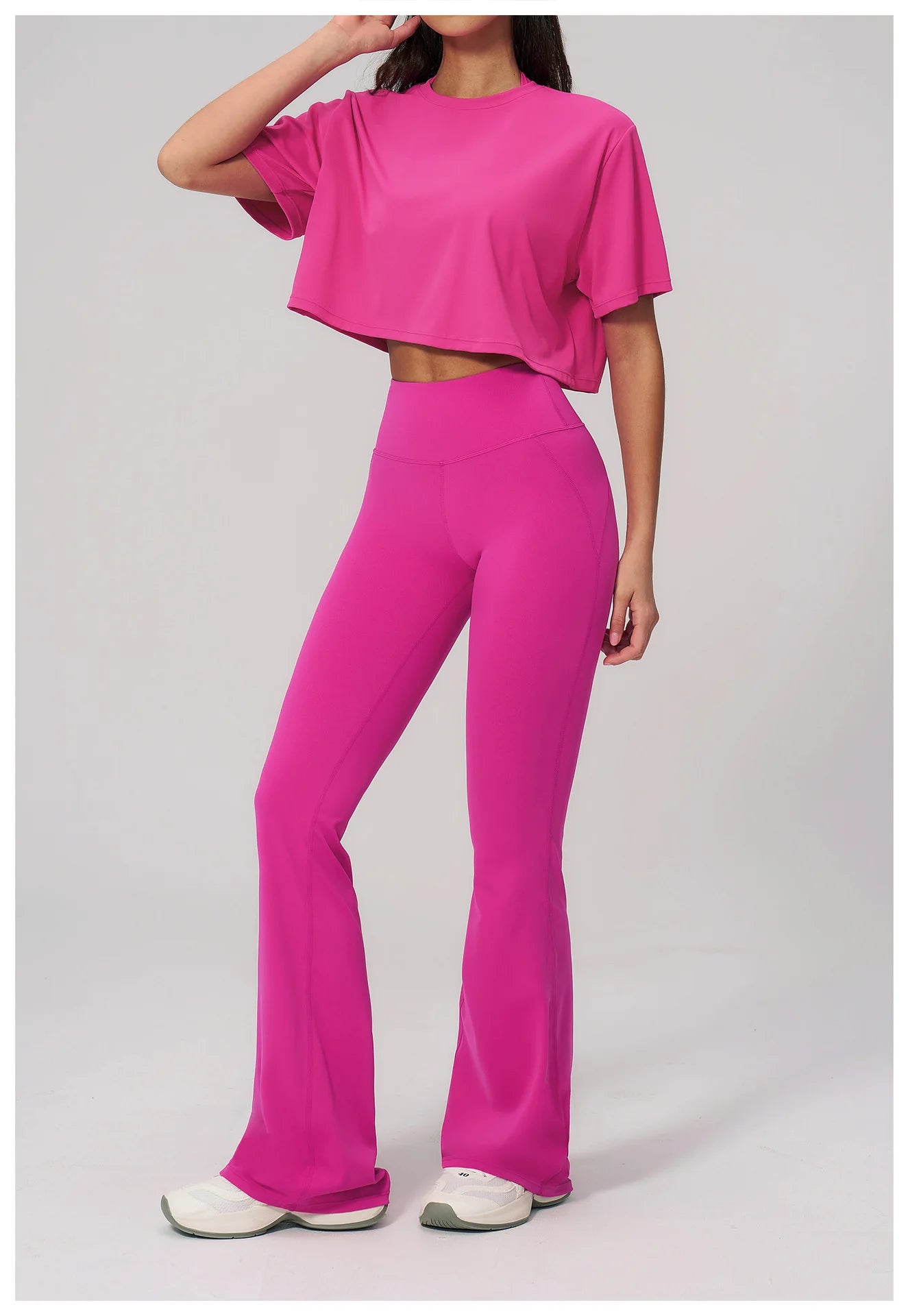 Custom LOGO women's yoga clothes, short sleeves, tight quick-drying trousers, fitness clothes, high-intensity sports suits