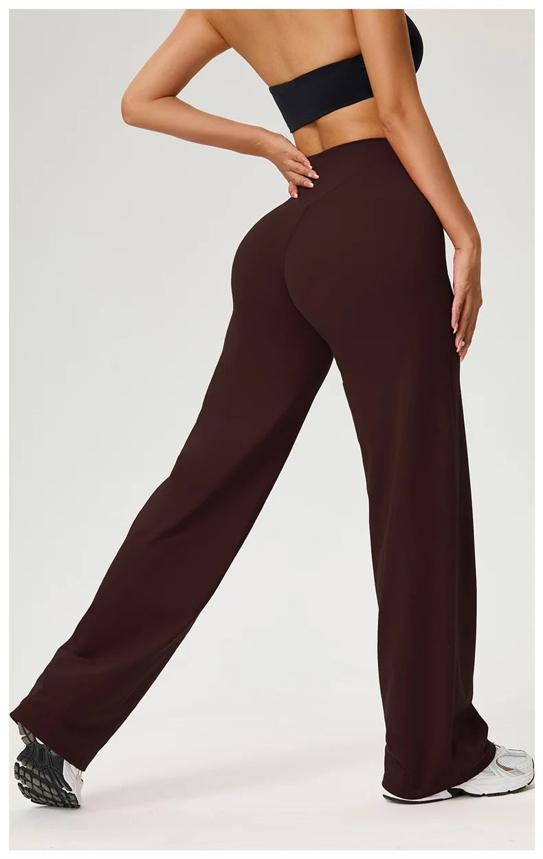TRY TO BN Straight Leg Yoga Pants Women's High Waisted Tummy Control Buttery Soft Naked Feel Gym Fitness Running Workout Bottoms