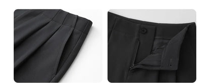 CHIC VEN Women Pants New Casual High Waisted Female Pleated Trousers Drooping Wide Leg Long Pant Office Lady Spring Summer 2025